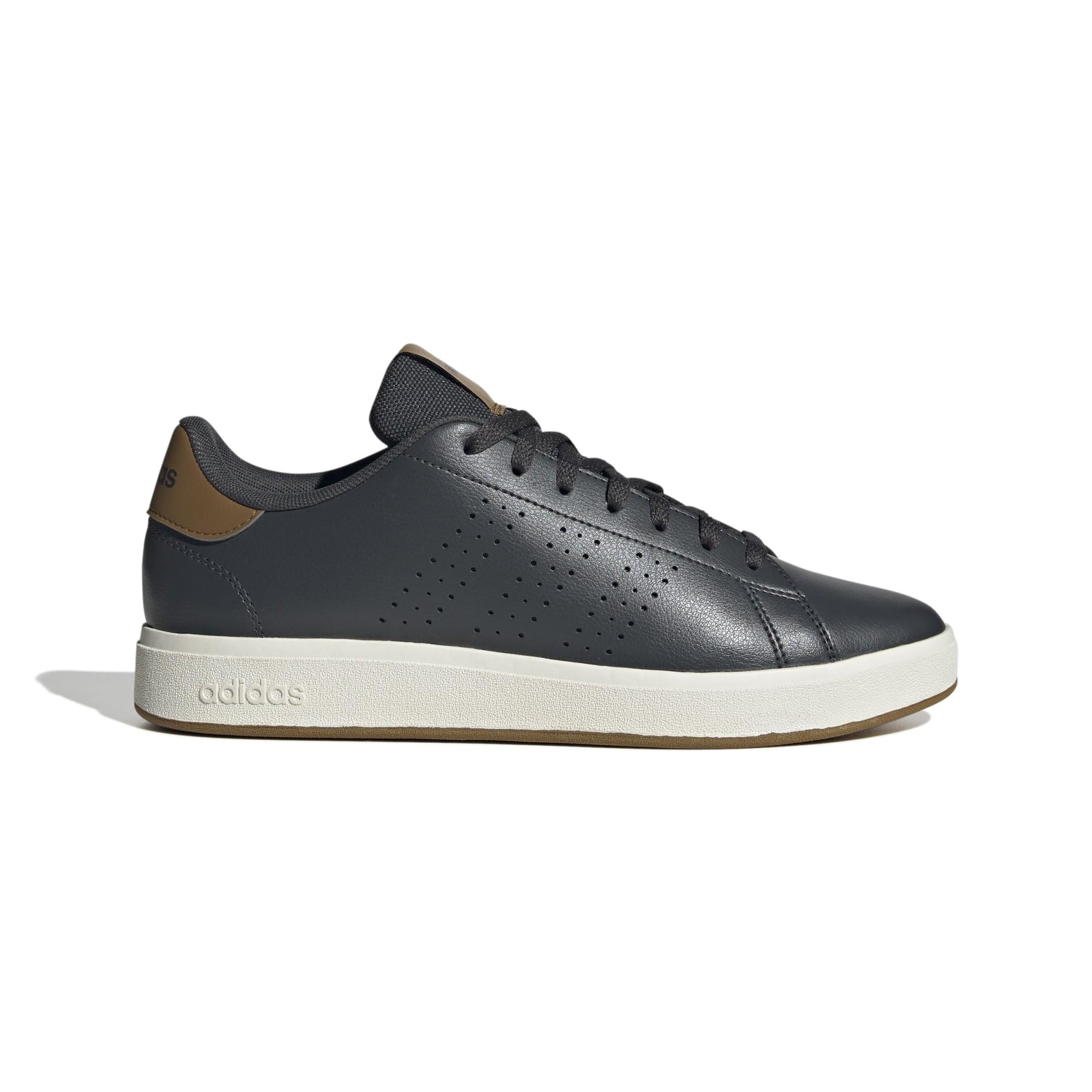 adidas Unisex Adults' Advan Court Base 2.0 Sneakers 25.5 cm Carbon/Carbon/Bronze Strainer (JQ0389)