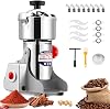 Moongiantgo Upgraded Spiral Seal Grain Mill Grinder Electric 800g 2500W High Speed Spice Grinder Pulverizer Dry Grinding Machine for Dry Cereal Bean Corn Wheat Herbs, with 4 Set Blades 800g, 110V