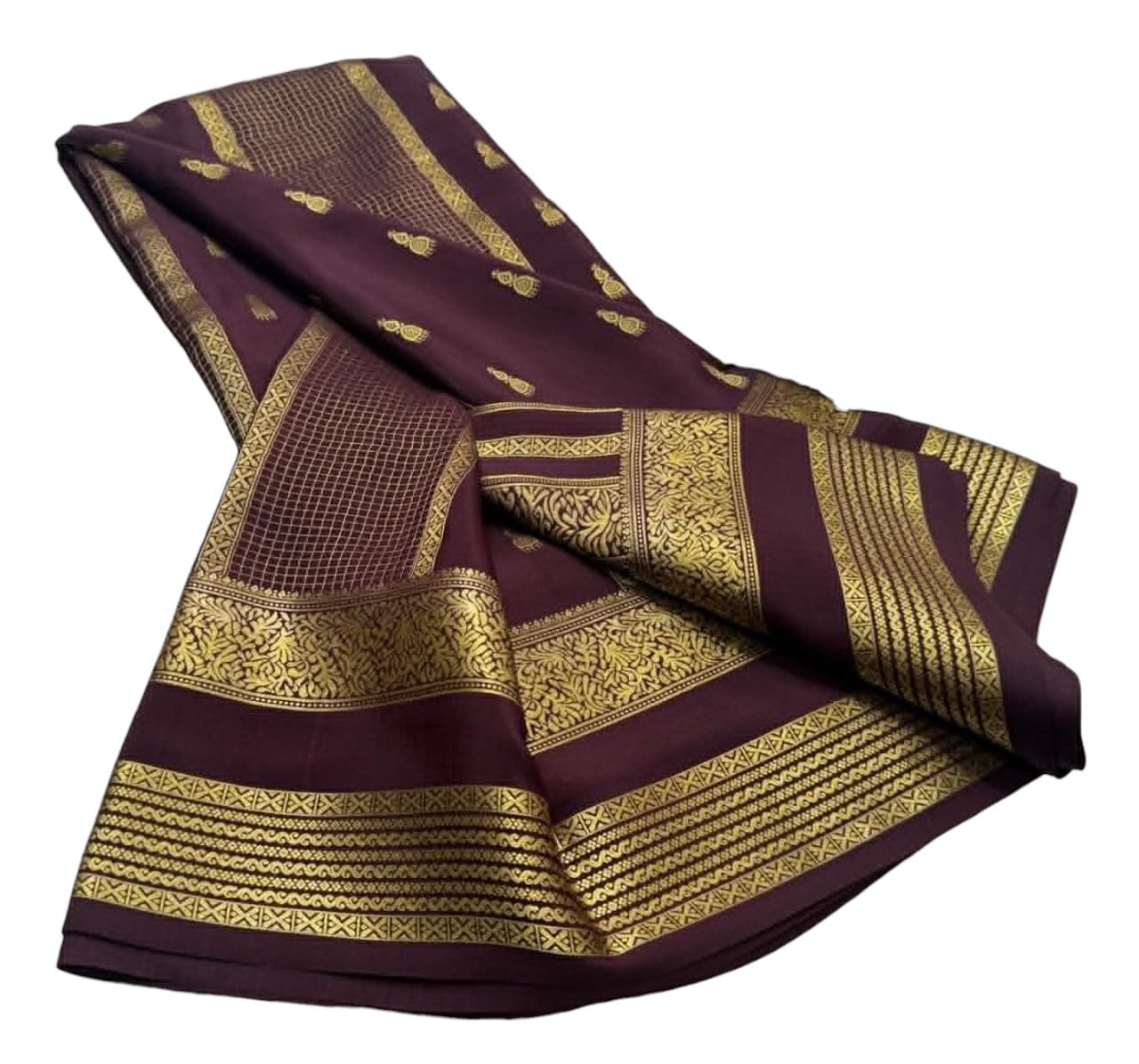 RAJMALA Luxurious Women's Attactive Brocade Semi Mysore Silk Zari Border with Blouse Piece-picture-54