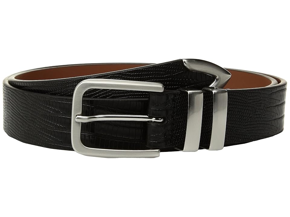 

Johnston & Murphy Lizard Tip (Black) Men's Belts