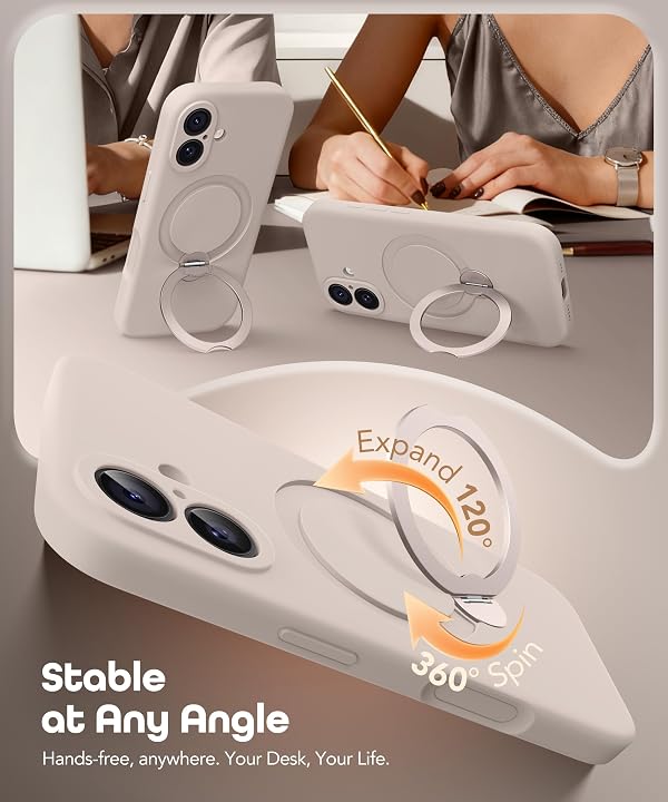 GolbinBox for iPhone 17 Case with 360° Spin Magnetic Stand, Stone by GolbinBox - Used condition - Image 4