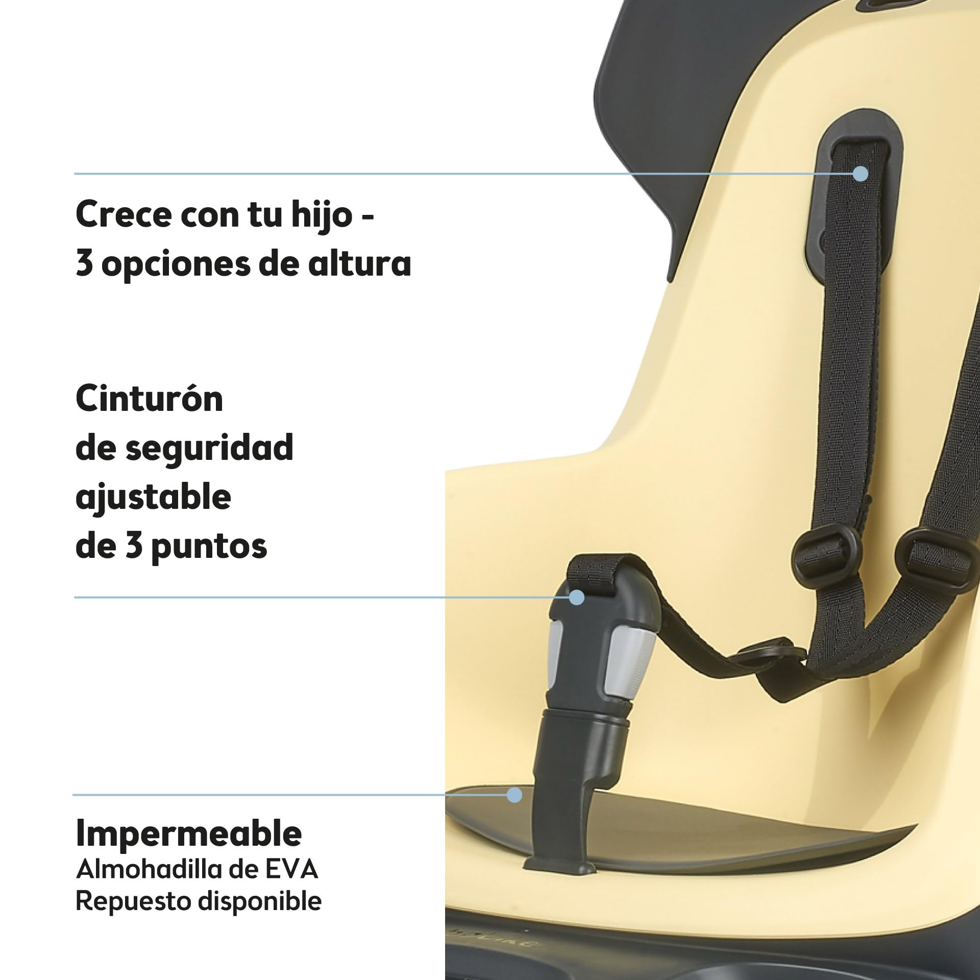 Bobike Rear Child Bike Seat Go Mik-HD System - Silla Trasera Unisex-Baby