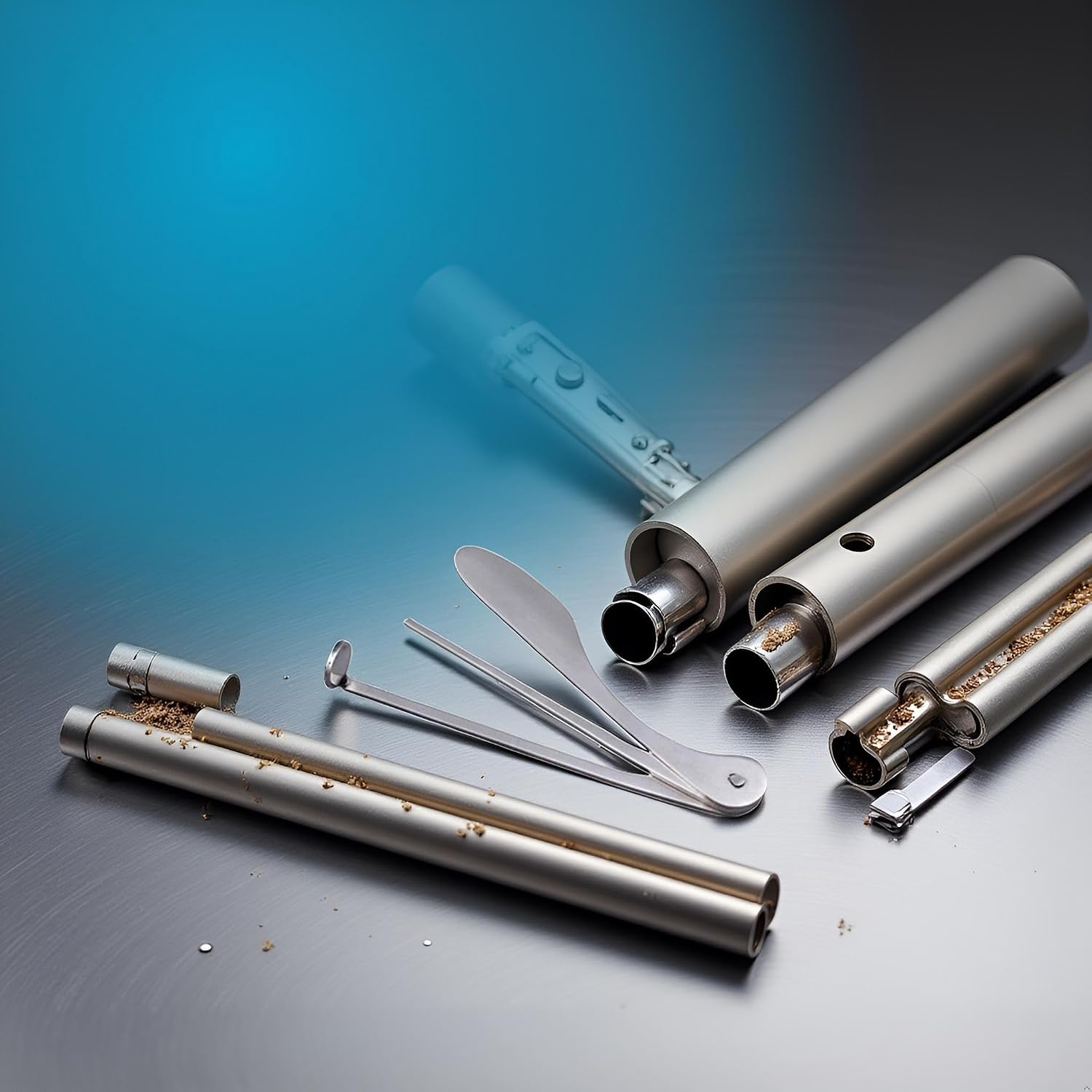 Silver Pipe Tamper Tool Pipe Reamer Tool Stainless Steel Pipe Cleaner Cleaning Tool Reamers Tamper Tool Practical Accessories