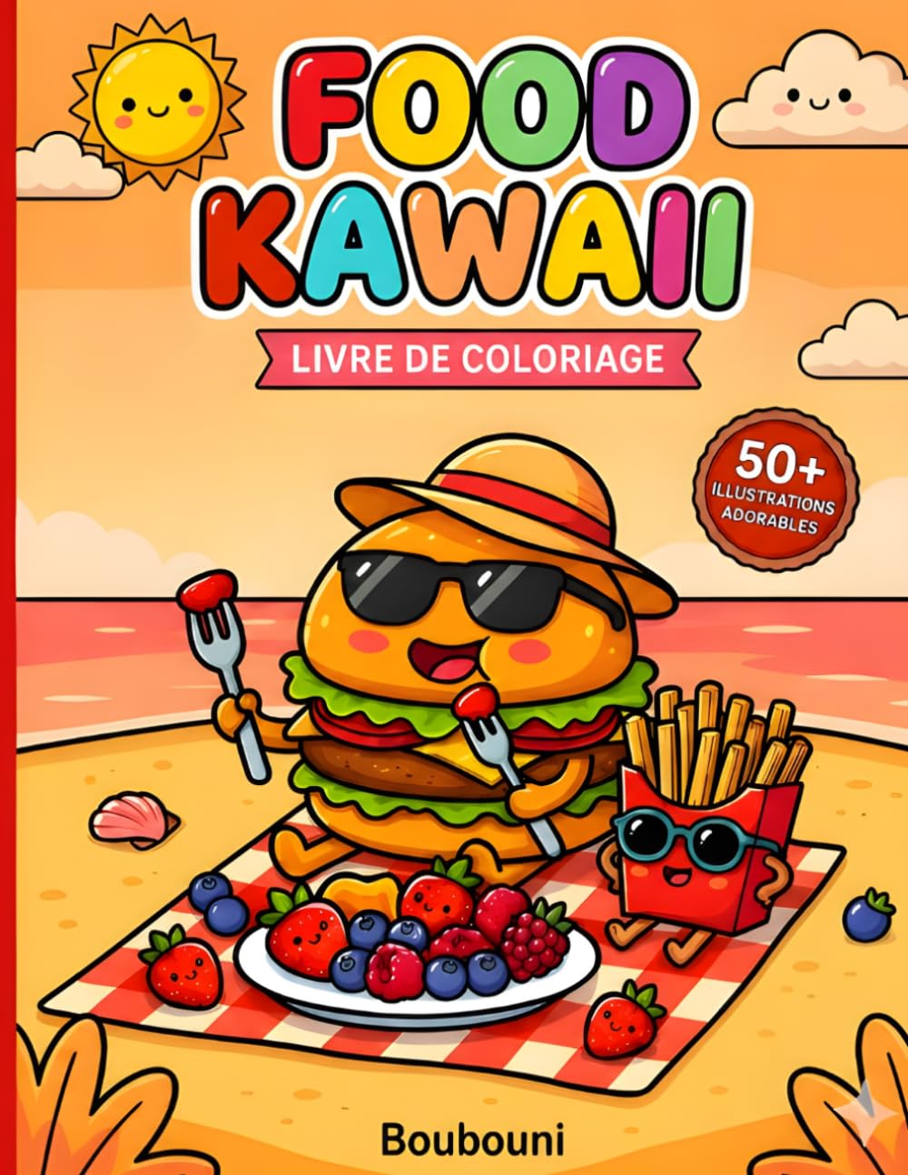 Food Kawaii: Livre de coloriage pour enfants kawaii avec 50+ illustrations adorables