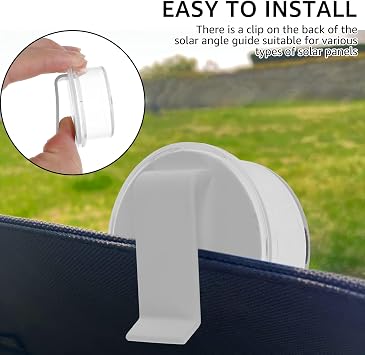 Solar Angle Guide and Tracker Tool - Panel Accessories to Improve Energy Efficiency - Sun Finder for Portable Panels (1), Clear