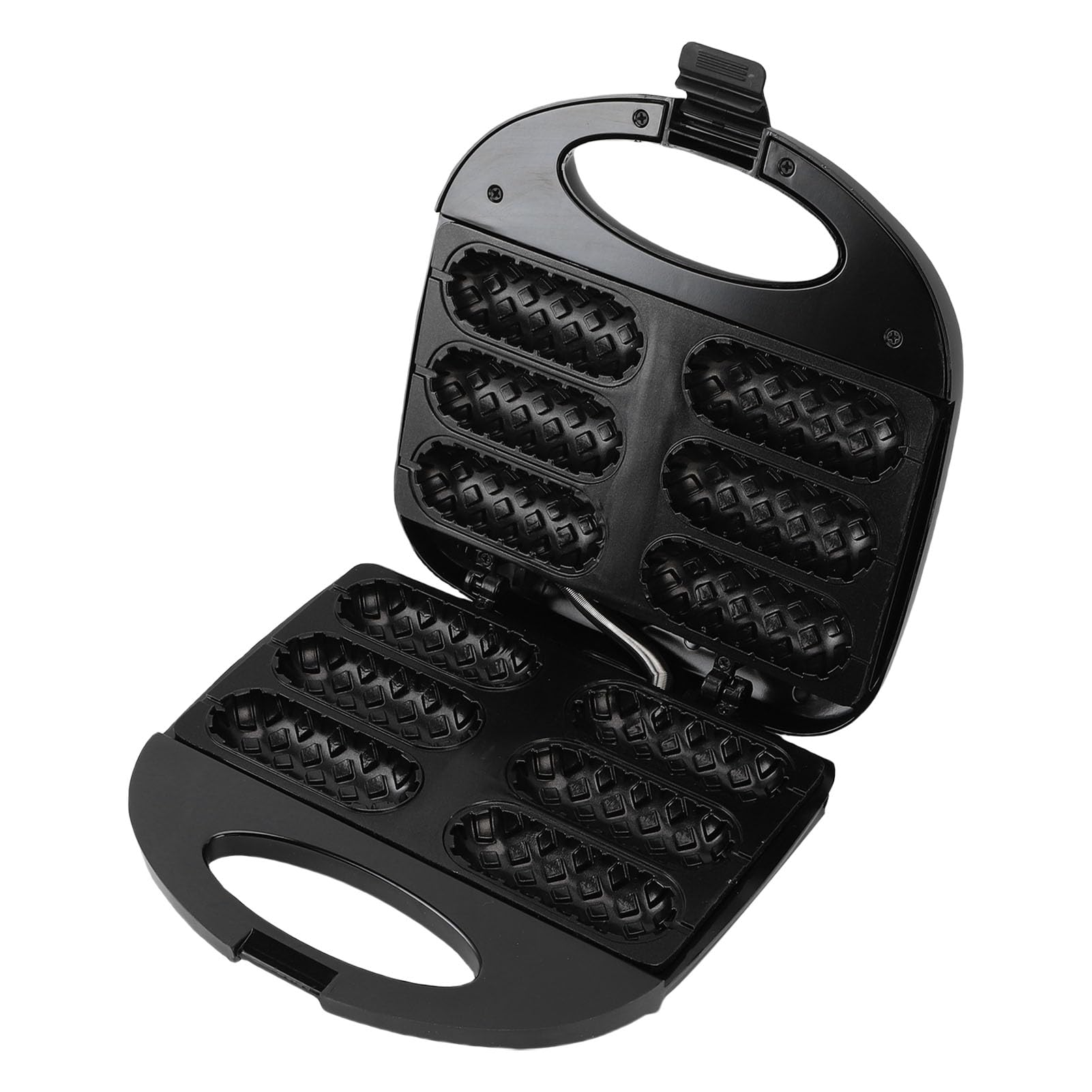 Corn Dog Waffle Maker, 750W 6 Hotdog Capacity Corn Dog Maker Fast Heating Nonstick Food Baker, Easy to Clean, Automatic Temperature Control, for Restaurant Snack Bar Family (US Plug 110V)