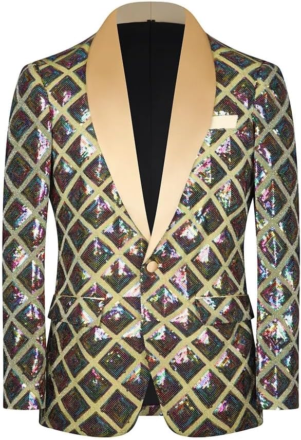 Sequins Suit Jackets Men Host Jackets Wedding Elegant Party Dresses Stage Nightclub Blazers