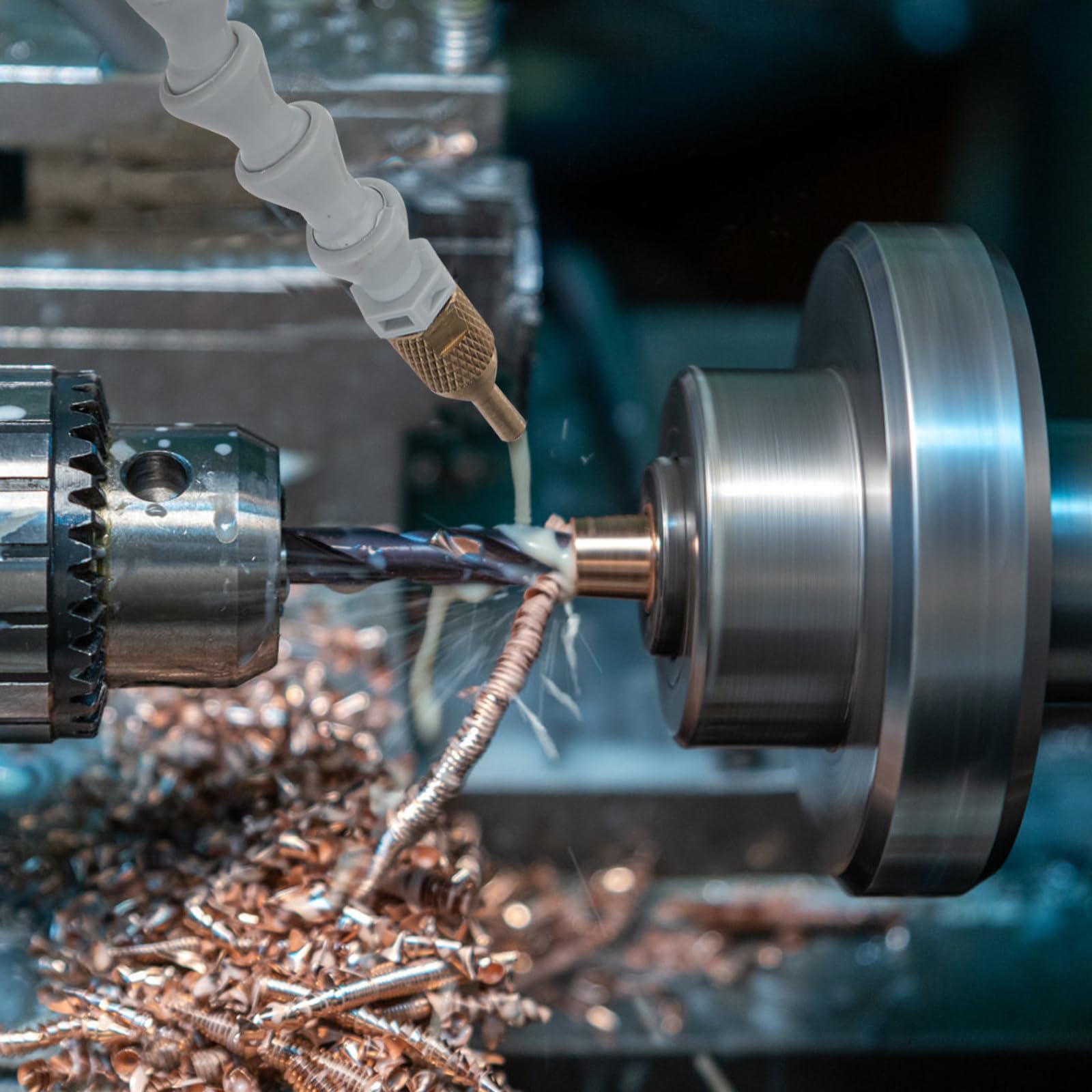 Boquilla de Lubricación para Torno Cnc 8 MM Sistema de Pulverización de Refrigerante de Niebla Ajustable Accesorio para Fresado y Taladrado Compatible Tubería Color Aleatorio