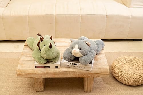 Miniatura 3 de Niuniu Daddy Animales de peluche con peso de dinosaurio, juguete de peluche de dinosaurio con peso de 3.5 libras para adultos y niños, almohada de