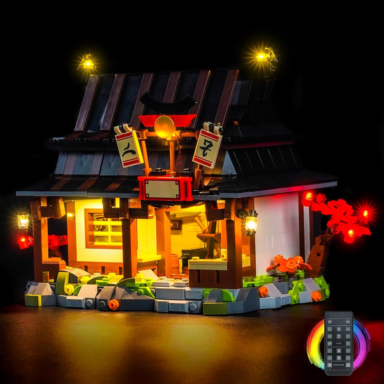 Upgraded Led Light Kit Compatible with LEGO Four Weapons Blacksmith 15th Anniversary Building Set, RC Version Compatible with LEGO 71858 (Model Not Included)