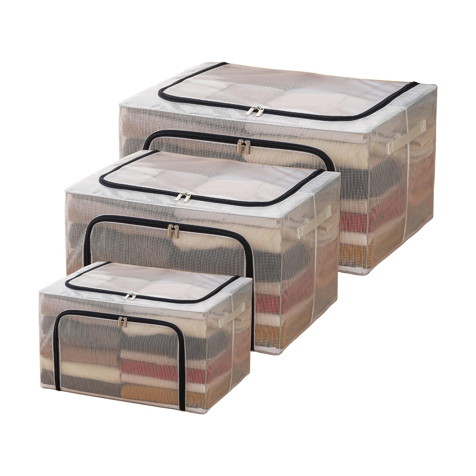 Caja de almacenamiento de ropa y edredones cian para ordenar el armario de un dormitorio familiar