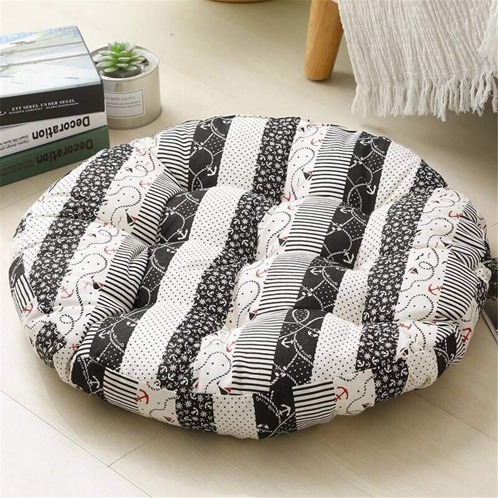 Round Linen Cushion Chair Pad Morbuy Quilted Seat Pad Plain