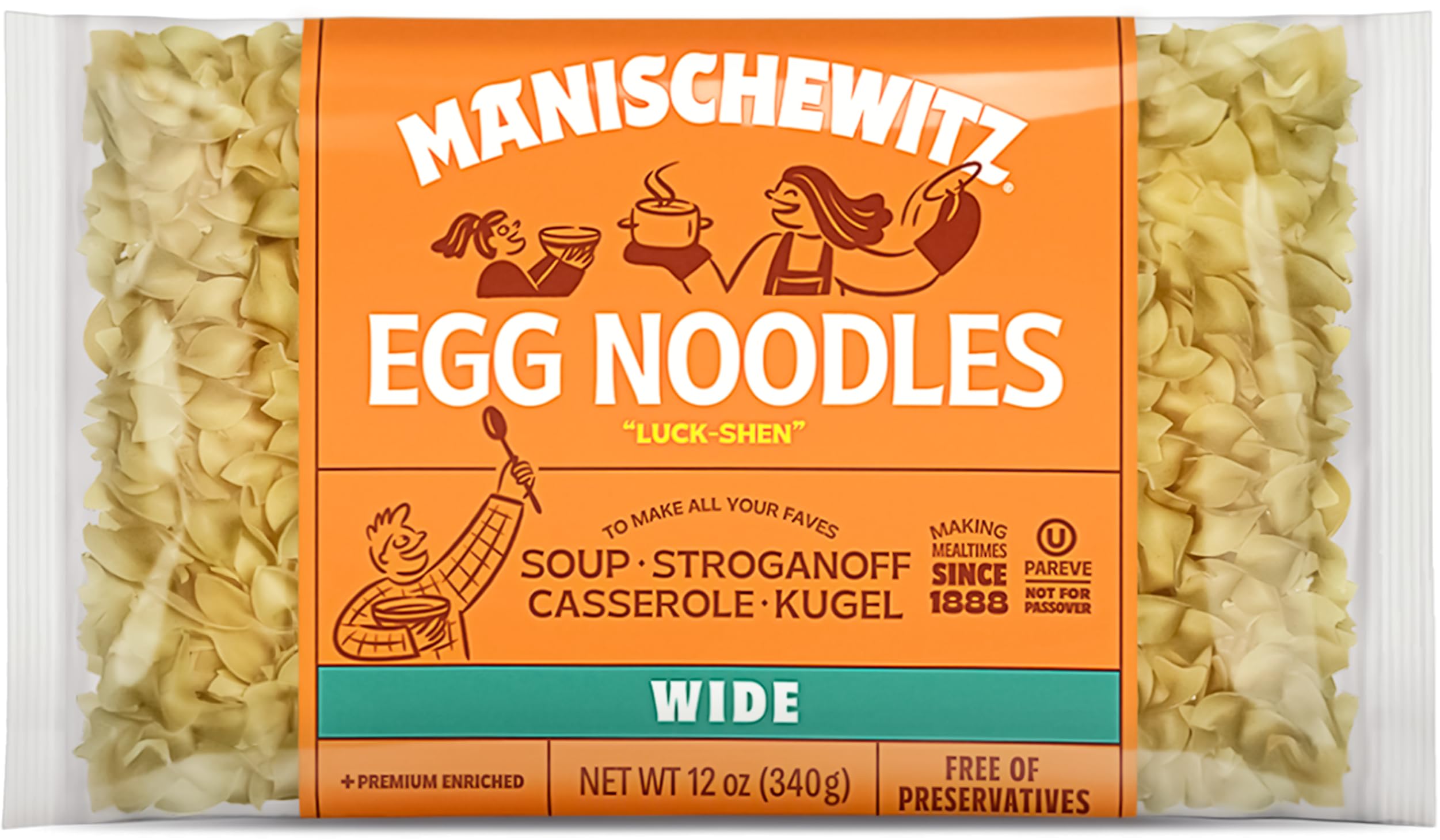 Manischewitz Wide Egg Noodles, 12 Oz