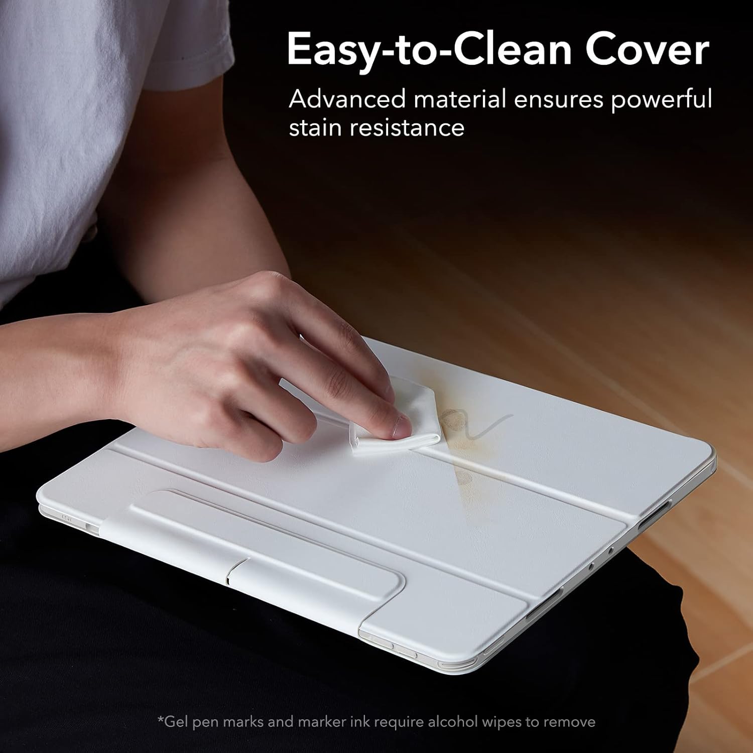 ESR for iPad Pro 12.9 Inch Case (2022/2021), iPad Pro 12.9 Case 6th/5th Generation with Pencil Holder, Detachable Magnetic Cover, Vertical Stand, Auto Wake/Sleep, Rebound 360 Series, Brilliant White - Image 5