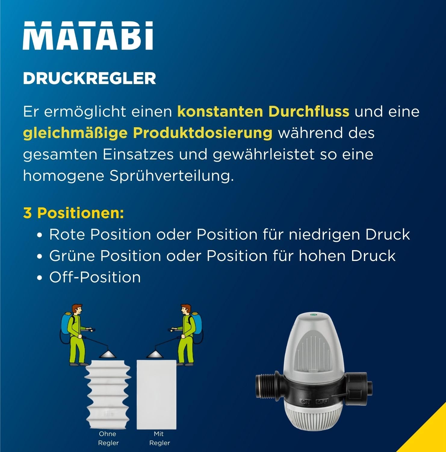 Matabi - Rückenspritze - Drucksprüher 12L - Lanze aus Fiberglas und Hochleistungsdüse - Gartenspritze mit Druckregler - gepolsterte Gurte - Super Green 12 - Made in Europe | Manuelle Rückenspritze mit Druckregler und 1,3 m Schlauch - Mit Mischer und Dosie