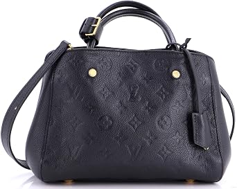 Pre-Loved Montaigne Handbag Monogram Empreinte Leather BB, Black