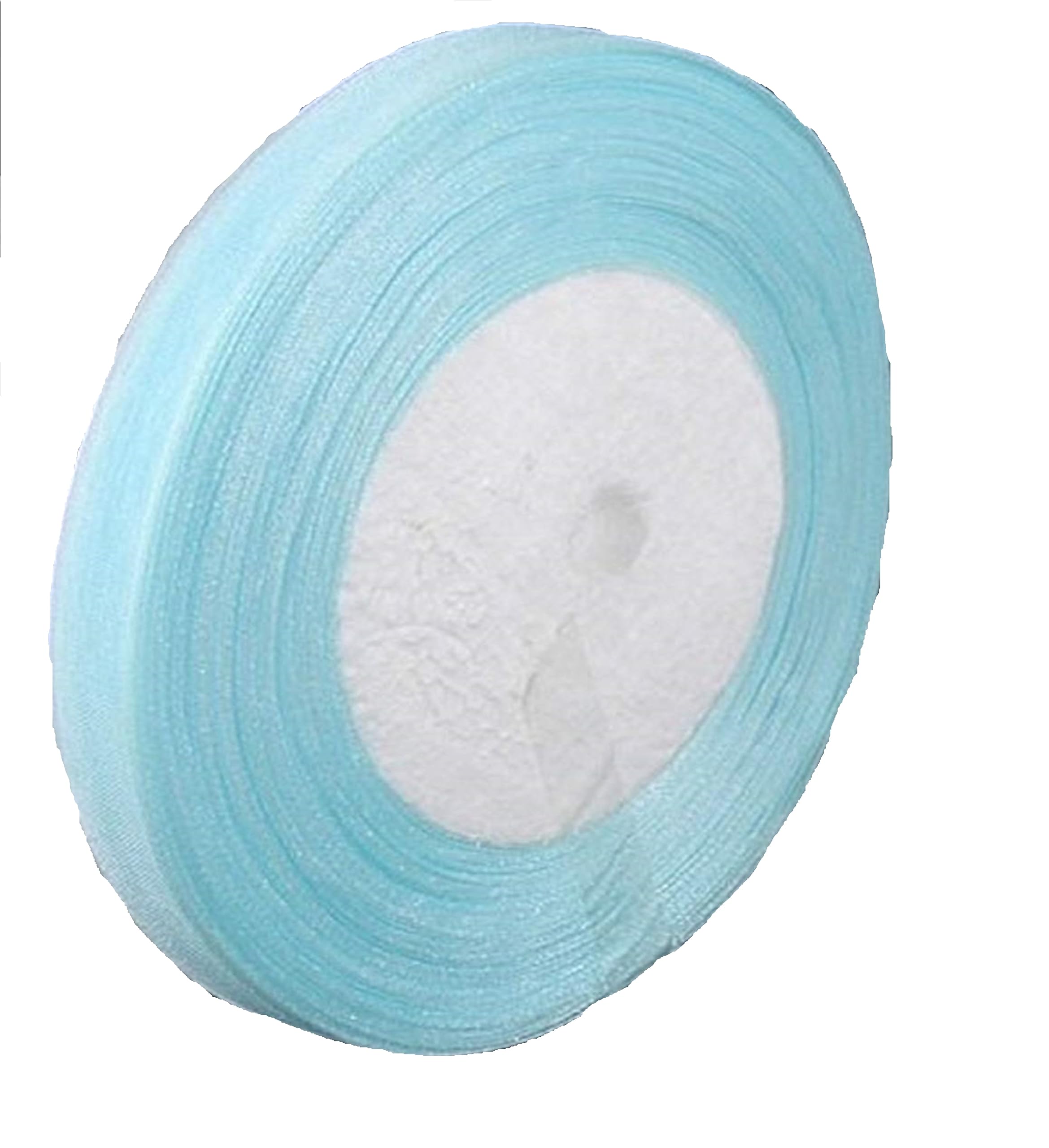 Gcs London Baby Blue Organza Ribbon. Gift Wrap Ribbon, Ribbons For Gift Wrapping, Christmas Ribbon, Gift Wrapping Ribbon For Crafting, Wedding Party Decor (12Mm, )