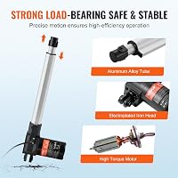 VEVOR Lineáris Aktuátor Készlet 250mm, Nagy Sebességű 24V Emelőmotor 1000N Teherbírással, IP44 Védettségű TV/Asztal/Kanapé Mozgatáshoz - Táp 5