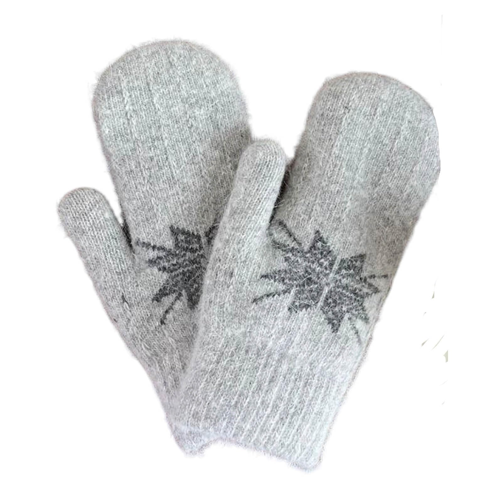 Mittens for Women Cold Weather Winter Warm Lining Mittens Knit Thick Wool Gloves for Winter Outdoor Christmas