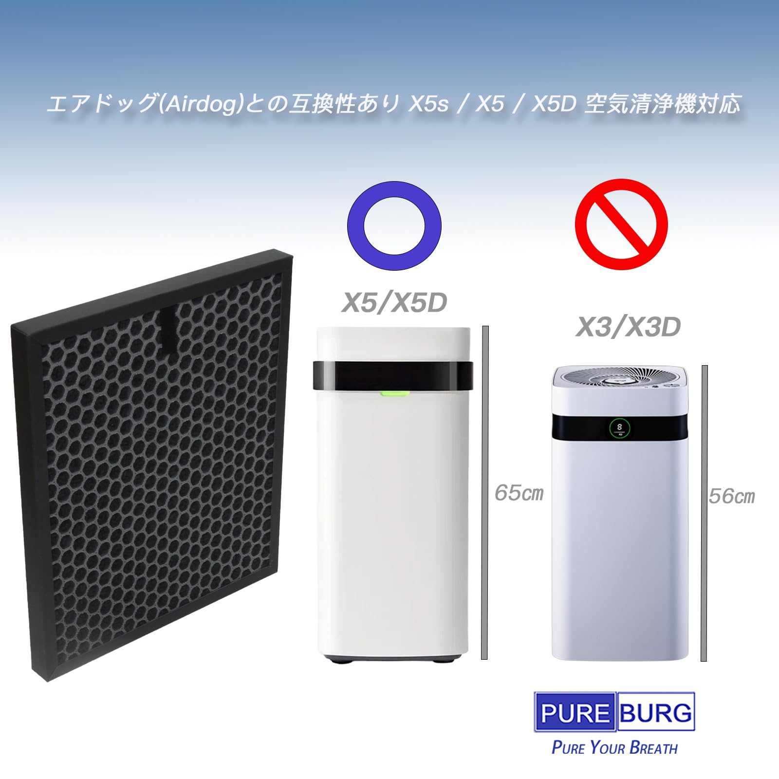 Airdog X5D/X5s フィルター Amazon.co.jp: PUREBURG 交換用フィルターエアドッグ(Airdog)と