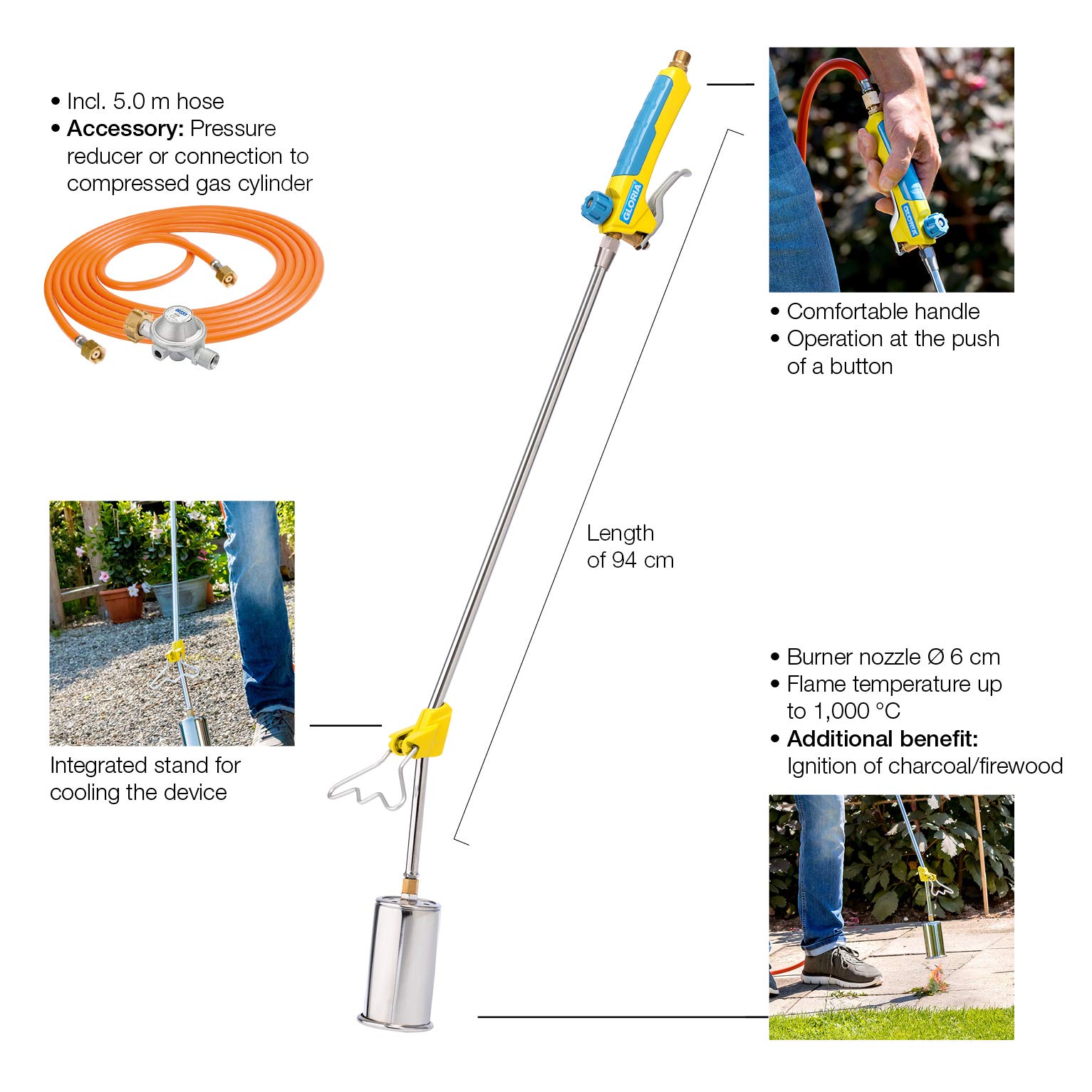 GLORIA Thermoflamm BIO Professional PLUS Gas weed killer For