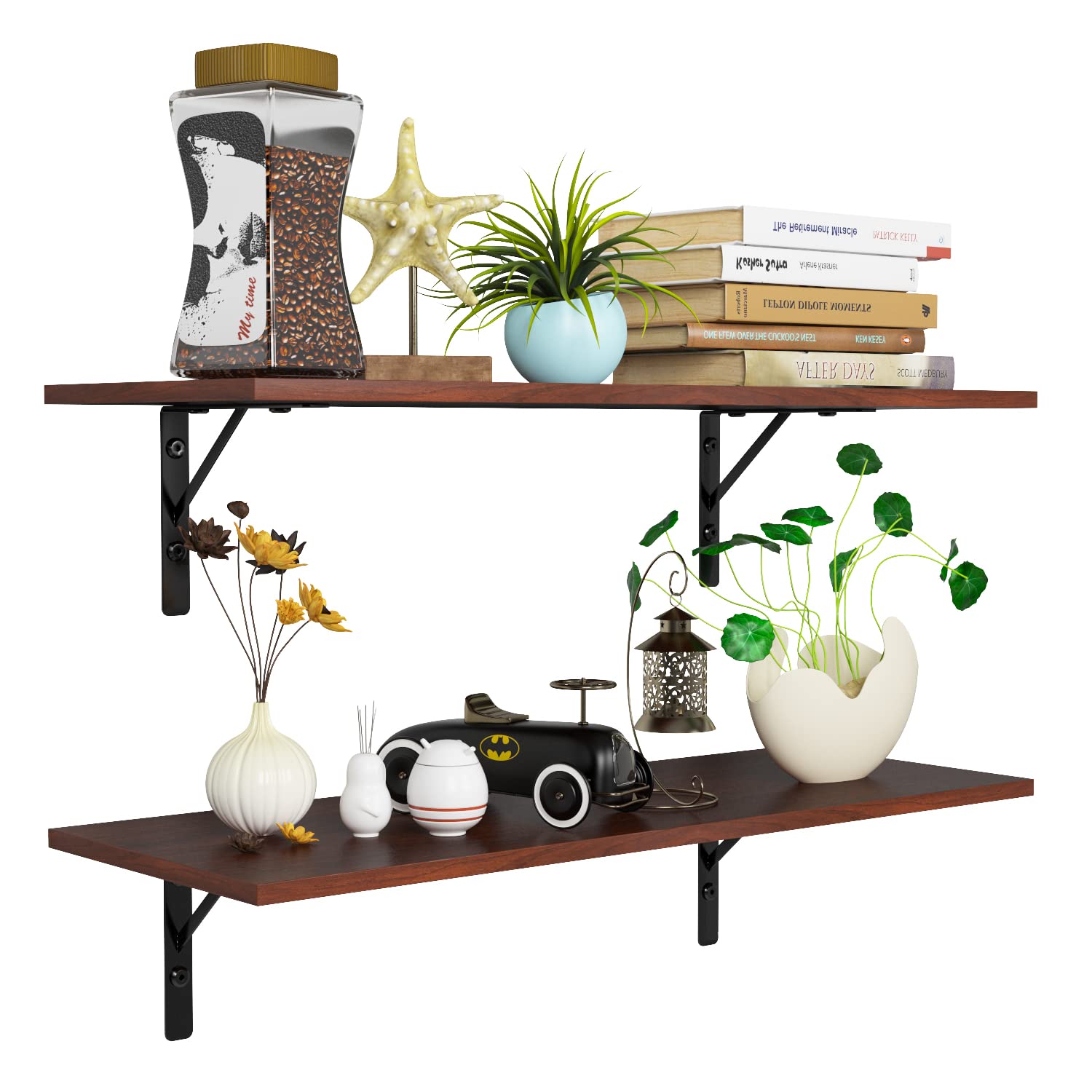 Buy Floating Shelves Set of 2, 31 Inches Large Wall Storage Shelves