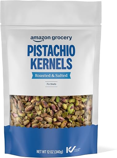 Amazon Grocery Pistachio Kernels, Roasted & Salted, 12 Oz