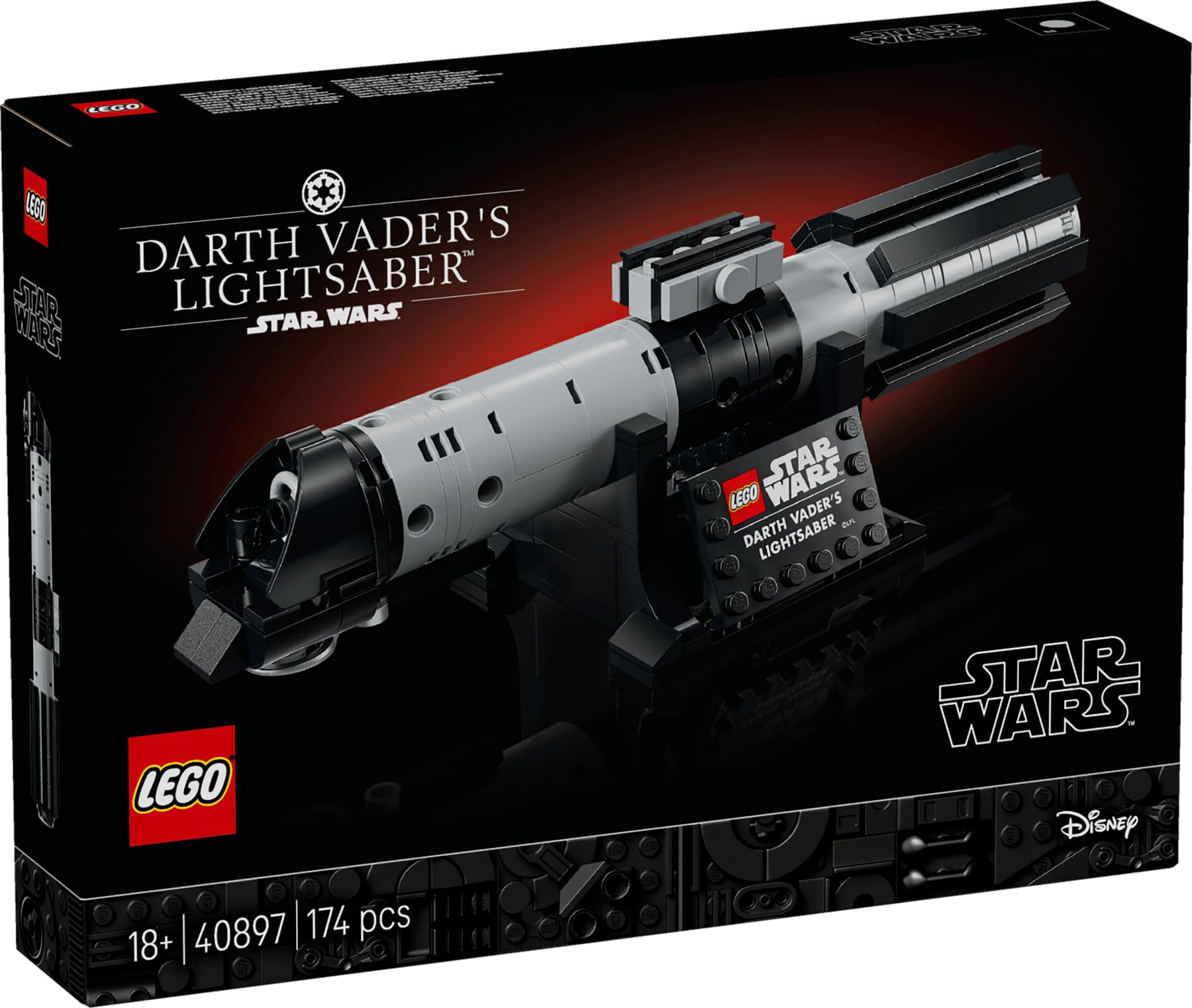Star Wars Darth Vader Lightsaber Set #40897 – 174 Pieces, Collectible Display Model with Nameplate Stand | Classic Saga Sith Weapon Replica | Adults | Star Wars Gift