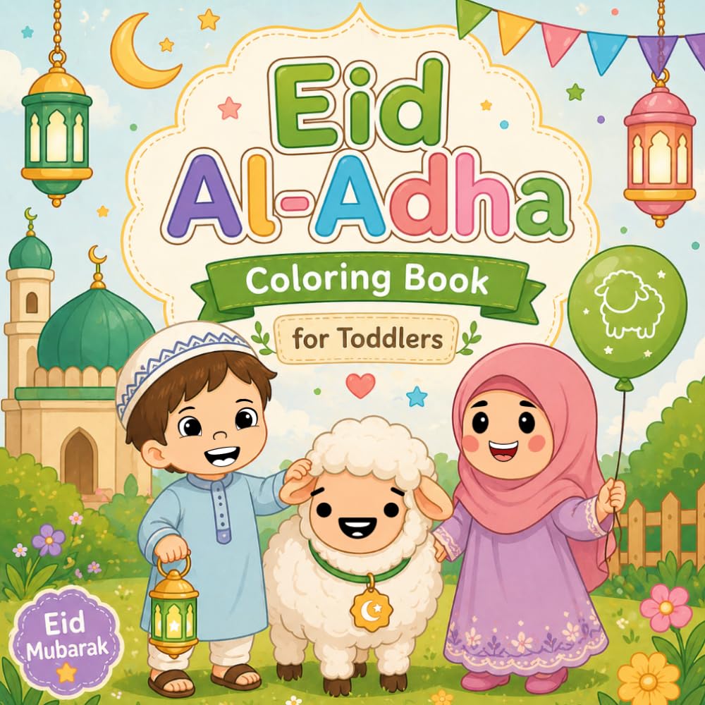 Eid al-Adha Coloring Book for Toddlers: Bold & Simple Islamic Designs | Easy Eid Mubarak Coloring Pages for Little Muslims (Eid Mubarak Series)