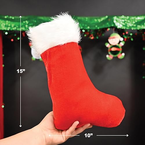 Miniatura 2 de Accesorio de fiesta de calcetín de Navidad de felpa (1 unidad) (1/paquete)