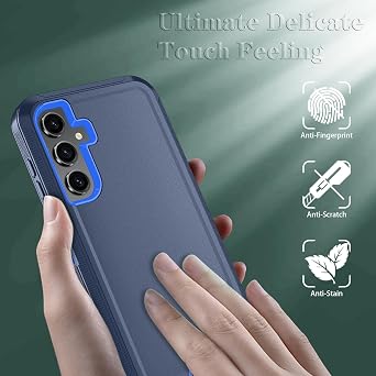 ONOLA Phone Case for Samsung Galaxy S25 Case with HD Screen Protector, Heavy Duty Shockproof & Dropproof 3-Layer Cover Phone Case for Galaxy S25 6.2'',DarkBlue