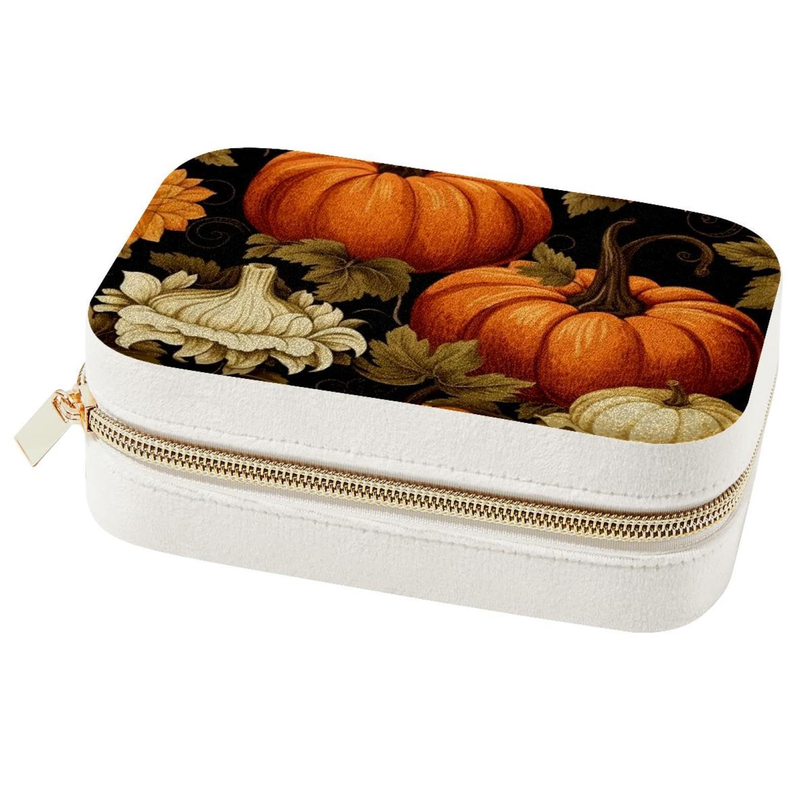 Boîte à bijoux portable citrouille de Thanksgiving voyage