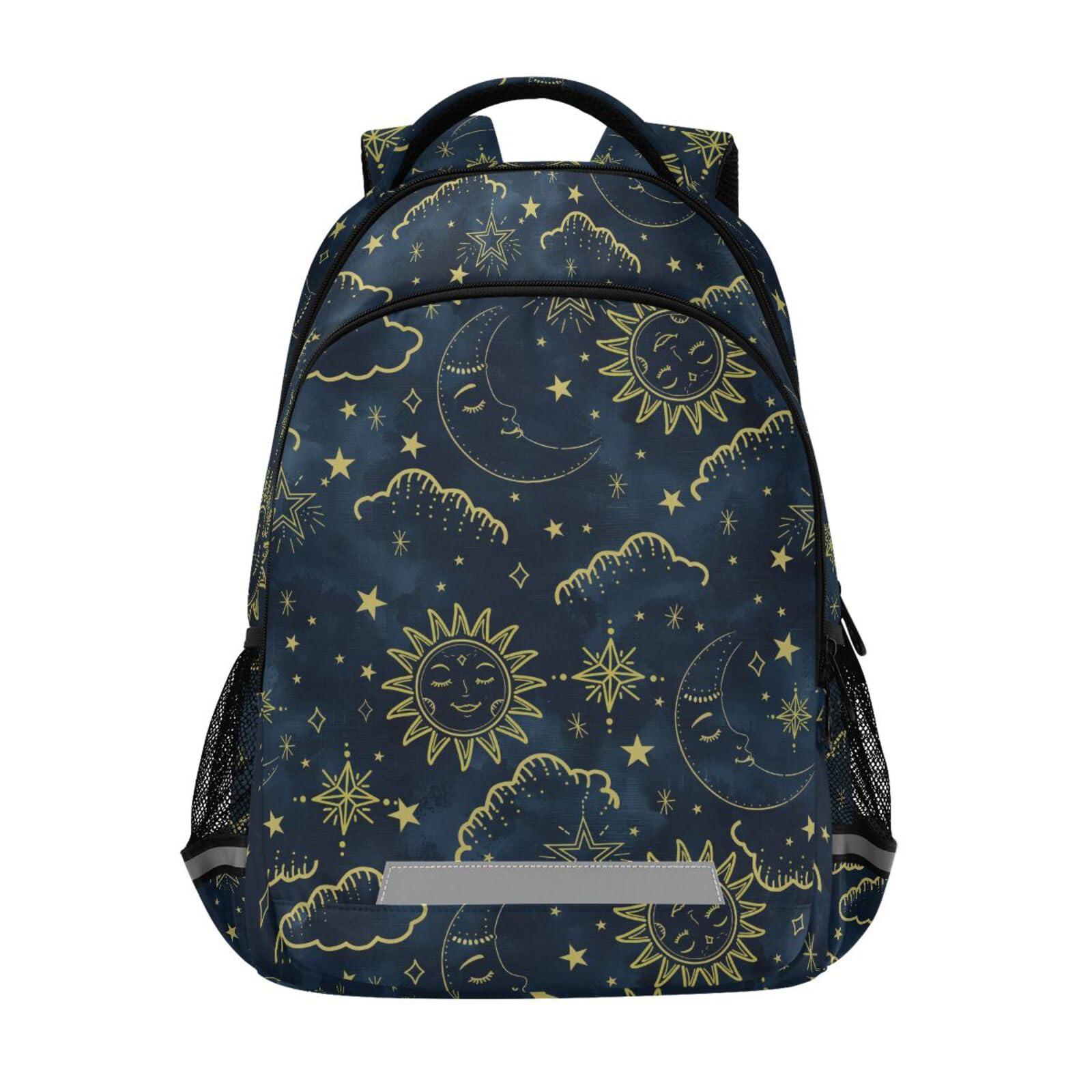 ALAZA Sun Moon Boho Cosmos Astrology Backpack Purse for Women Men Personalized Laptop Notebook Tablet School Bag Stylish Casual Daypack, 13 14 15.6