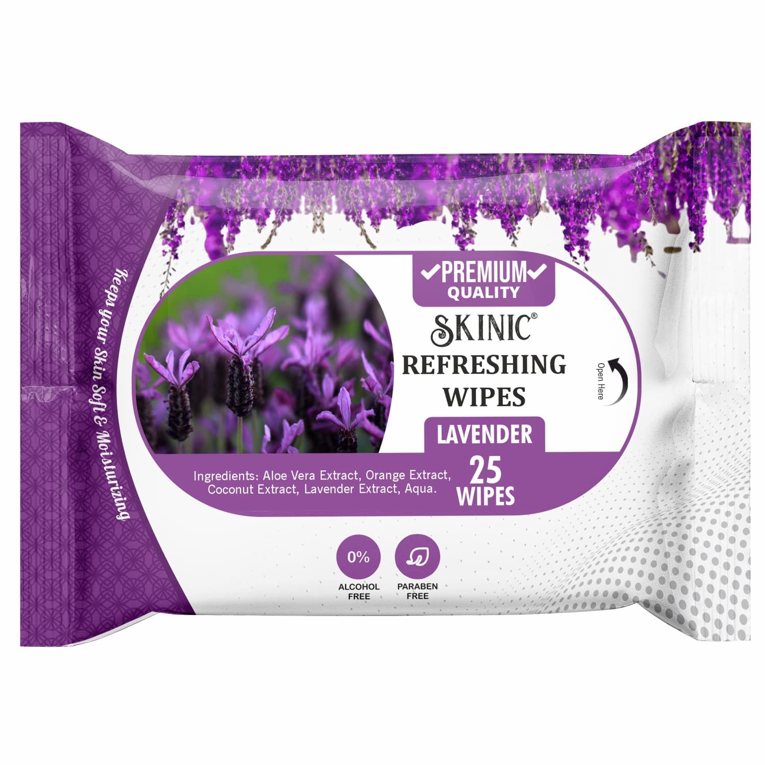 Lavender Face Wipes, Alcohol-Free Gentle Cleansing Wet Wipes with Soothing Lavender – Premium Soft Wipes for Refresh, Hydration & Makeup Removal - Pack of 3 (75 sheets total)-image-43