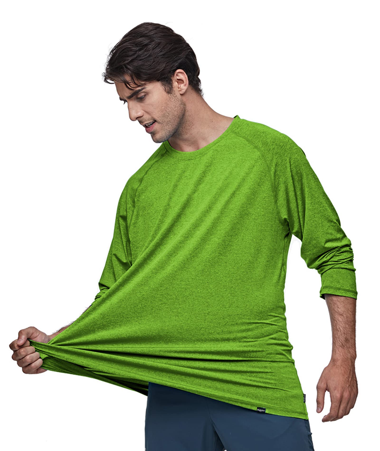 Men's Long Sleeve Swim Shirts Rashguard UPF 50+ UV Sun Protection Shirt Rash Guard for Hiking Runing and Fishing