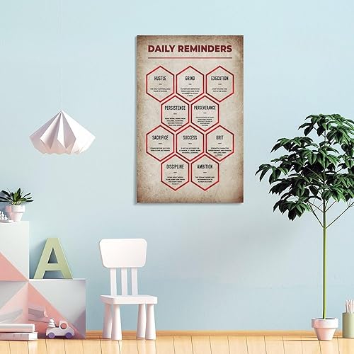 Miniatura 4 de Recordatorios Diarios De Pulgadas Para Carteles Motivacionales, Citas Deportivas, Decoración De Ofi Poster Decorative Painting Canvas Wall Posters