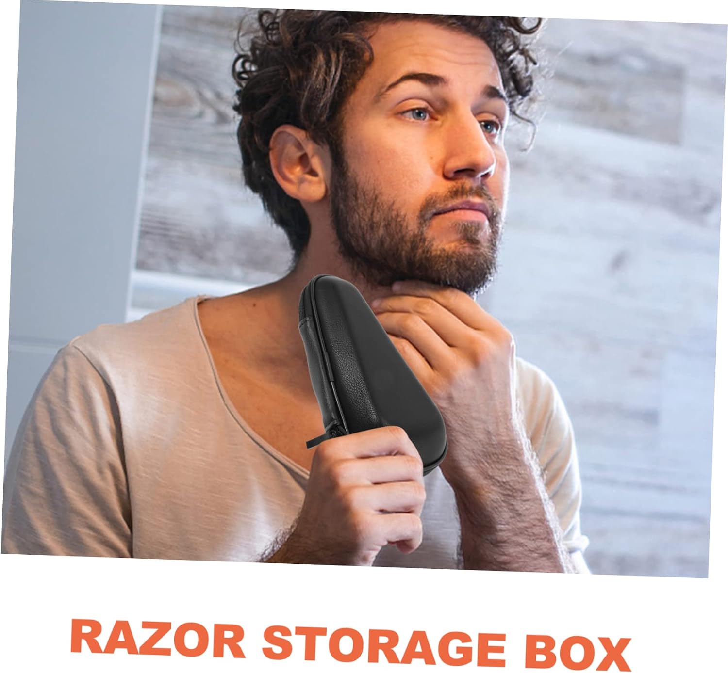 Men's Shaver Carrying Case Portable Storage Box Shockproof Protective Cover for Travel and Lightweight Design for Shaving Accessories for Grooming The Go