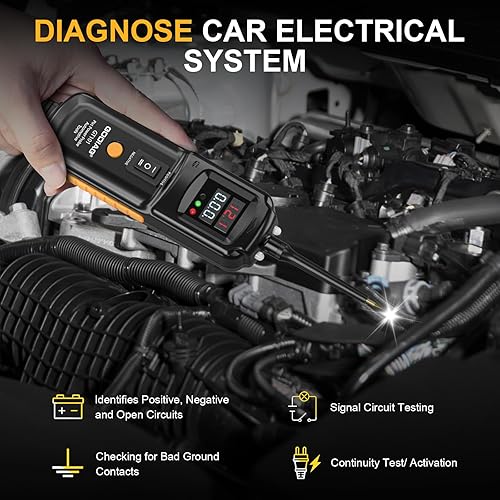 Miniatura 4 de GODIAG Probador de sonda de circuito de potencia, Cortocircuito automático, Probador de fusibles de relé, Probador de voltaje, Kit de herramientas