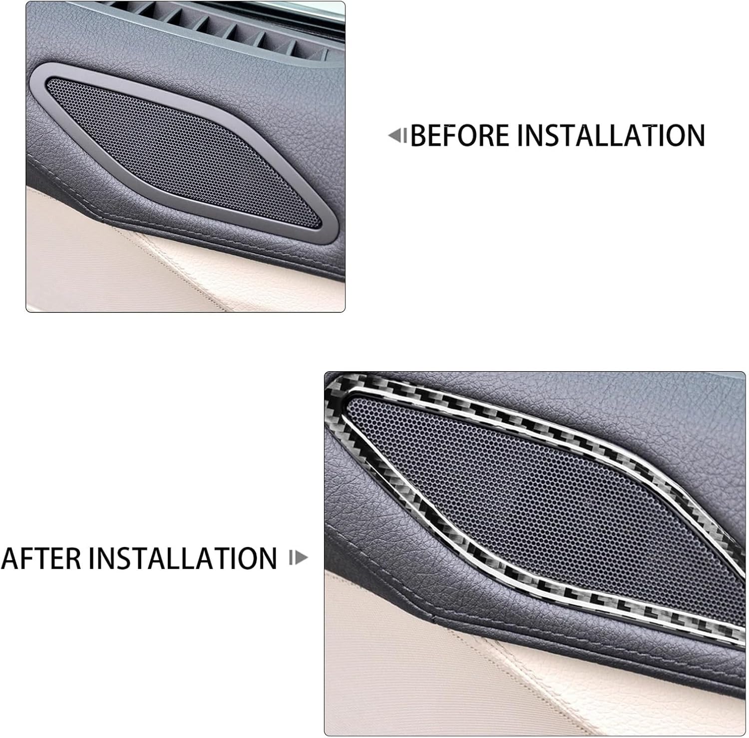 for bmws 6 Series M6 F12 F13 F06 2011-2018 M Sport Carbon Fiber Stickers Door Horn Cover Car Interior Styling Accessories