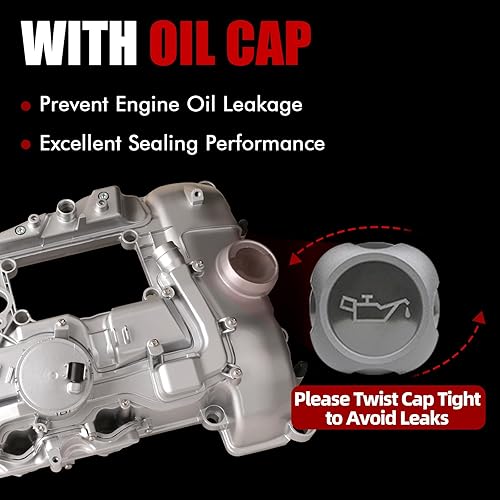 Miniatura 5 de MITZONE Kit de cubierta de válvula N55 de aluminio de rendimiento mejorado compatible con BMW 2011-2019 X3 X5 X6 2010-2017 535i 335i 2013-2015 740i