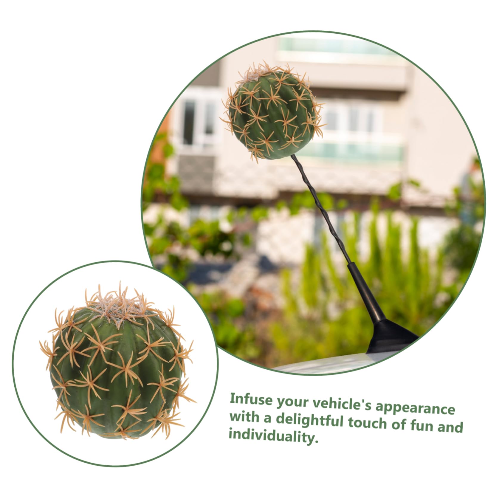 Beatifufu Car Antenna Decoration Car Decor Mirror Dangler Auto Antenna Topper Balls for Car Antenna Auto Supply Antenna Topper for Truck Dashboard Accessory Base