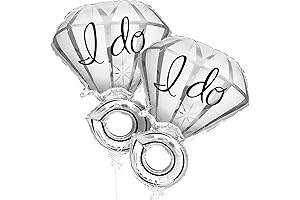 KatchOn 25" Silver Diamond Ring Balloon