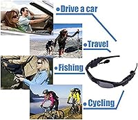 Vista 4 de LEADEN Lentes polarizadas Bluetooth MP3 inalámbricas con lentes de sol musicales V4.1 Auriculares estéreo manos libres para iPhone, Samsung