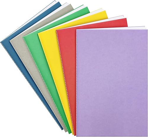 Miniatura 9 de Paquete de 24 cuadernos en blanco para niños (negro y marrón) - 5.5 x 8.3 pulgadas, 60 páginas30 hojas - Diarios sin forro a granel para