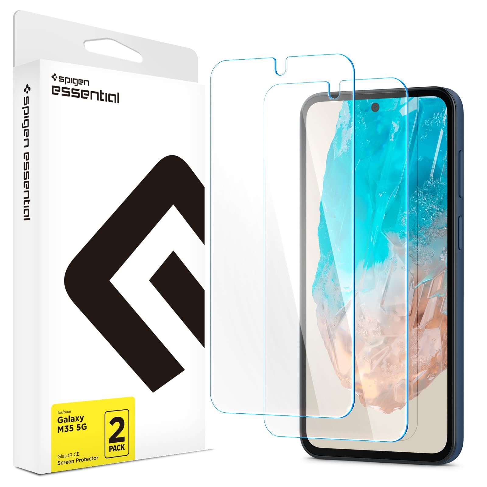 Spigen Essential Glas.tR CE Tempered Glass Screen Guard for Samsung Galaxy M35 (2 Pack)-image-8
