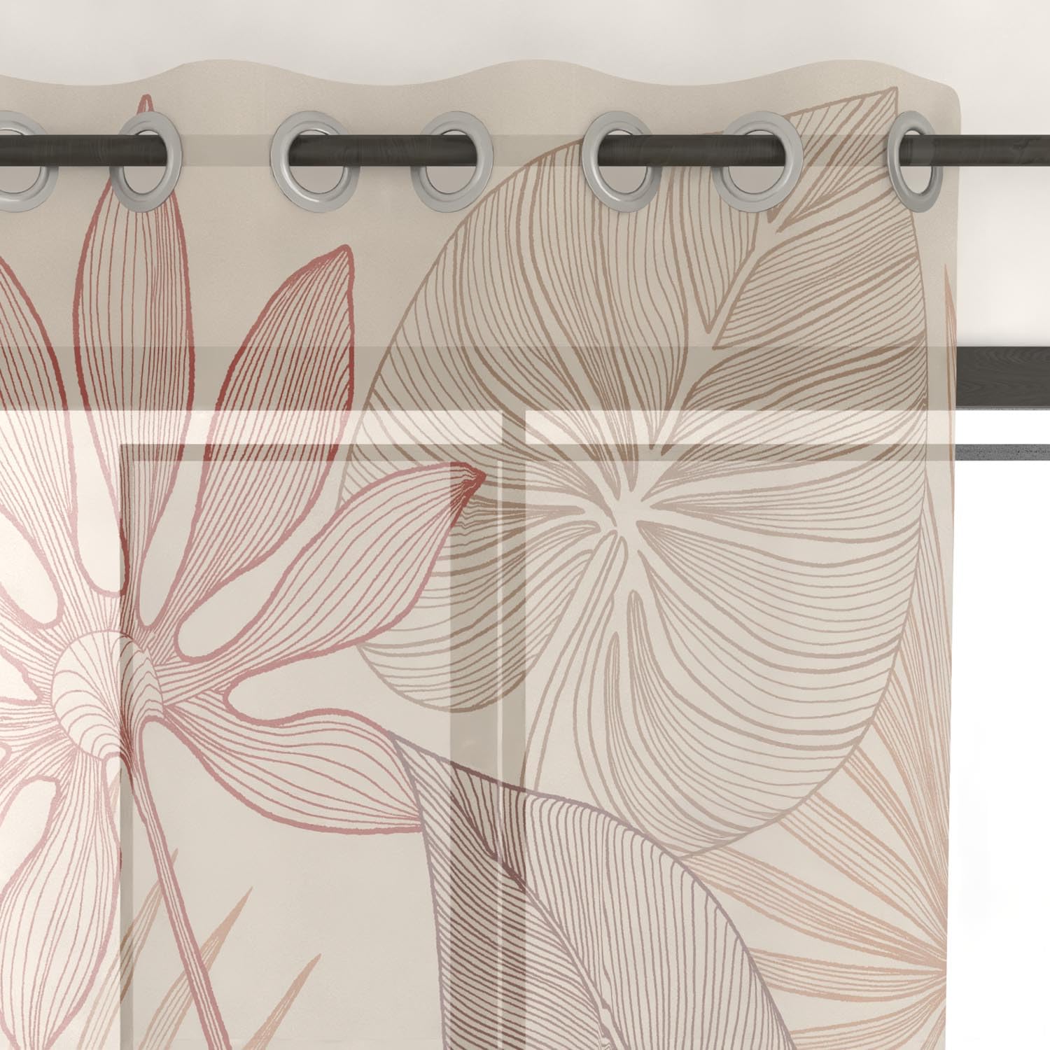 Soleil d'ocre, Mayotte Voile with Eyelets 135 x 250 cm