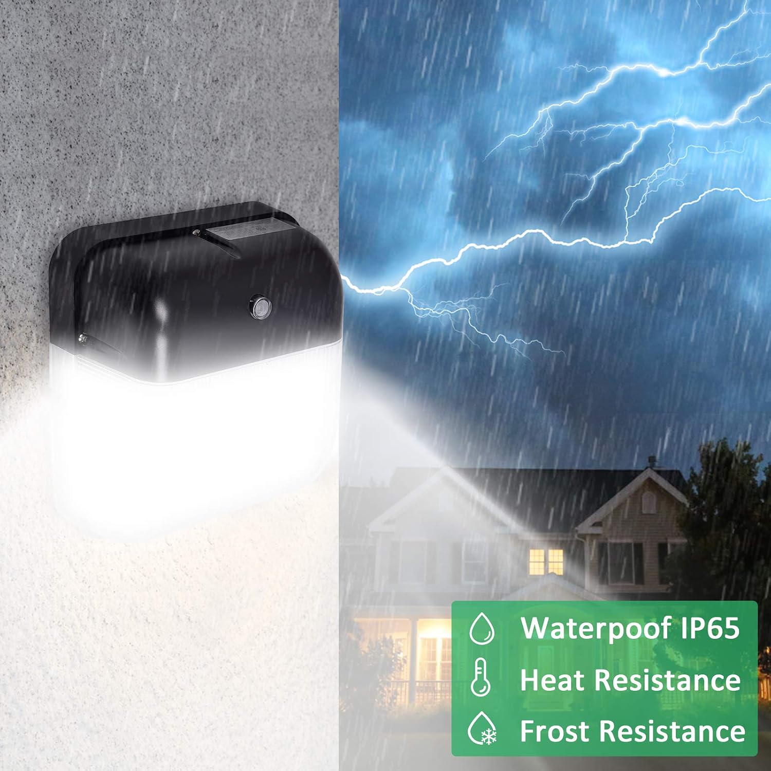 Greatest Product LED Wall Pack Light with Photocell,Paktonvo Dusk to Dawn Outdoor Wall Pack Light,60W 7800Lm 5000K Daylight Waterproof Commercial Lighting Fixture 200-350W HPS/MH Replacement,100-277V ETL Listed 2Pack