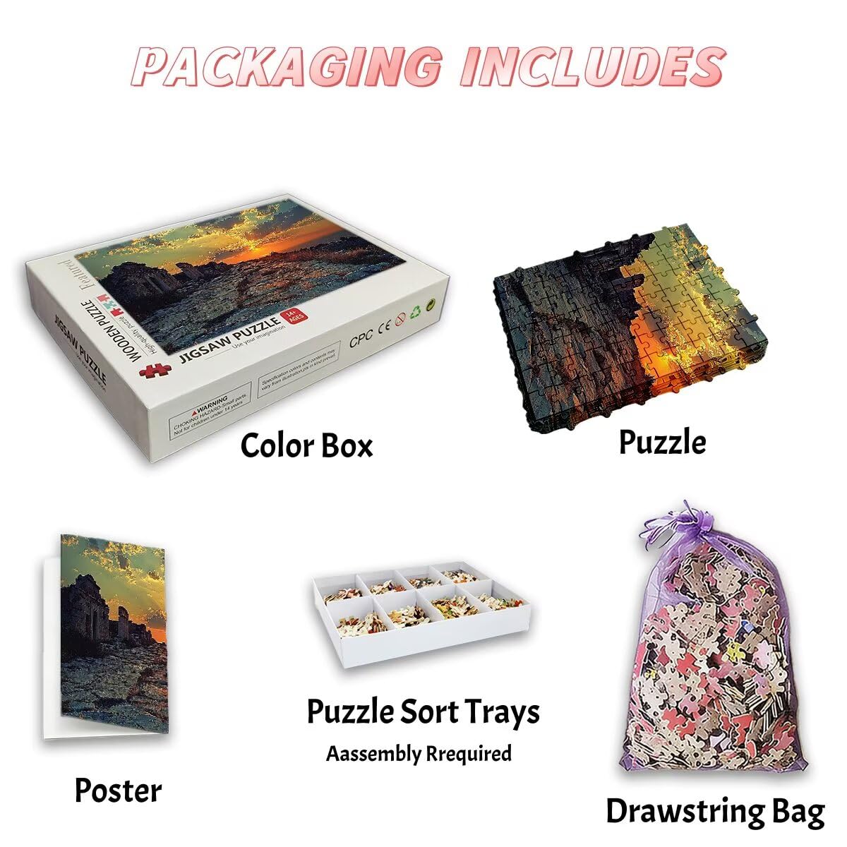 Puzzle 5000 sztuk krajobrazy, retro puzzle, puzzle 5000 dorosłych, puzzle dla dorosłych z pudełkiem prezentowym, drewniane puzzle wyzwanie dla całej rodziny, oryginalne prezenty dla kobiet -2778