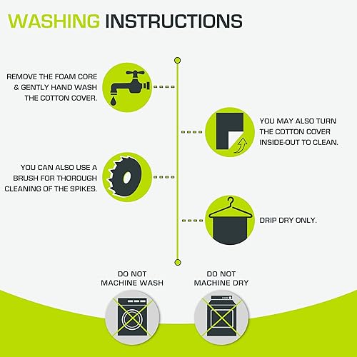 Vista 43 de ProsourceFit Acupressure Mat and Pillow Set for Back/Neck Pain Relief and Muscle Relaxation Grande - Negro/Blanco