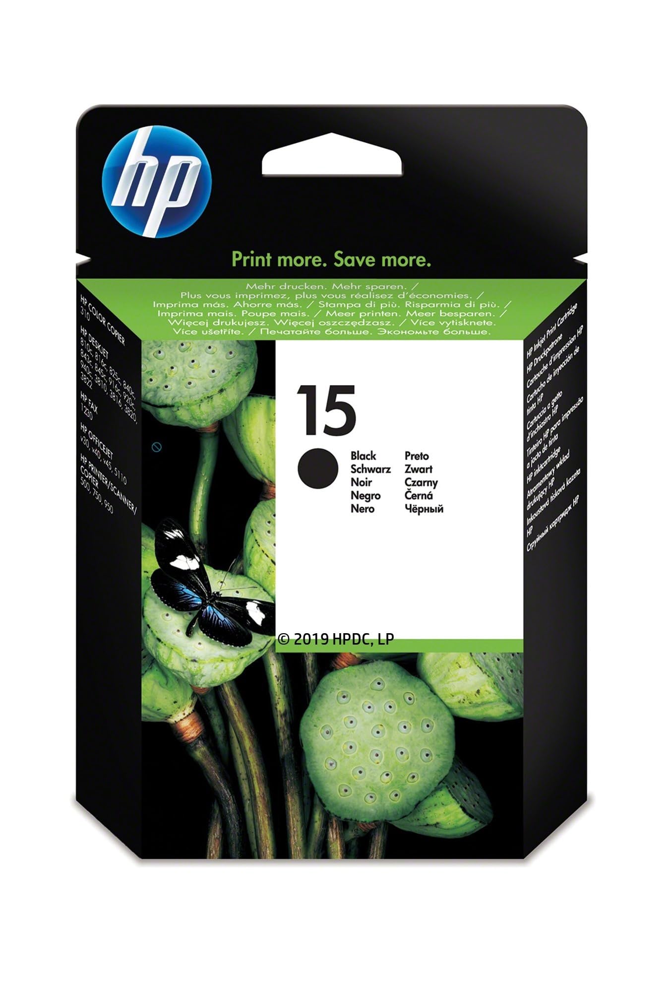 HP C6615De 15 Cartucho de Tinta Original, 1 Unidad, Negro, XXL